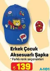 ERKEK ÇOCUK AKSESUARLI ŞAPKA
